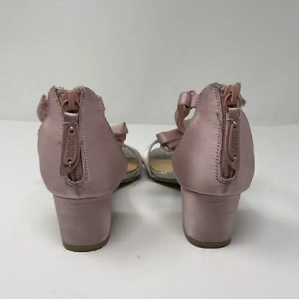Kids Dress Shoes Girls Badgley Mischka Size 1 Heels Sparkly Gold Pernia Velma